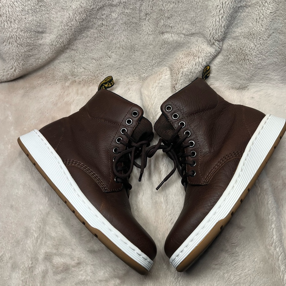 Dr Martens Rigal Leather Mid Boots AirWair Brown Womens US size 6 - Picture 6 of 8